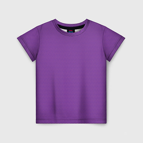 Детская футболка Фиолетовая волна / 3D-принт – фото 1