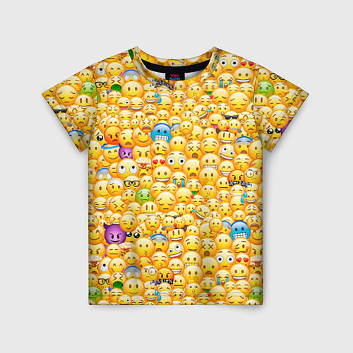 Детская футболка Смайлики Emoji / 3D-принт – фото 1