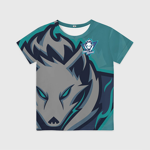 Детская футболка Форма White wolves / 3D-принт – фото 1