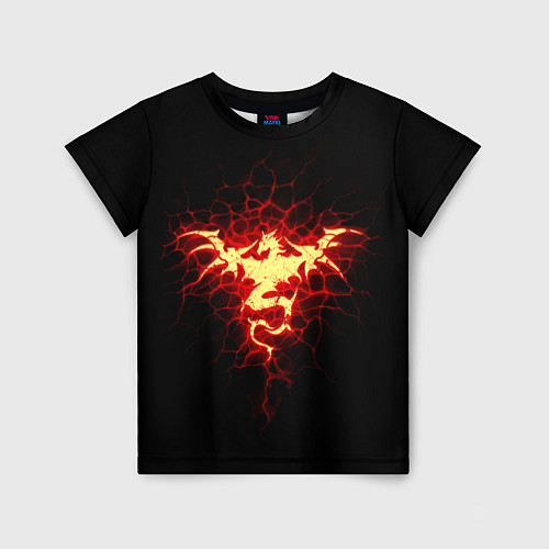 Детская футболка Огненный Дракон / 3D-принт – фото 1