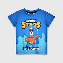 Футболка детская BRAWL STARS EL BROWN, цвет: 3D-принт