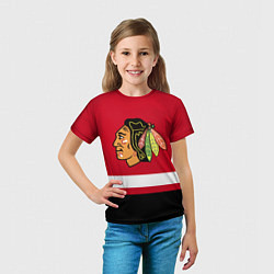 Футболка детская Chicago Blackhawks, цвет: 3D-принт — фото 2