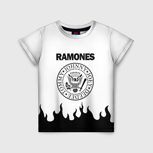 Детская футболка RAMONES / 3D-принт – фото 1