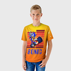 Футболка детская Sonic - Соник, цвет: 3D-принт — фото 2