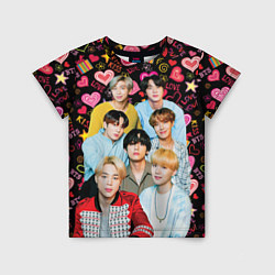 Футболка детская I Love BTS, цвет: 3D-принт
