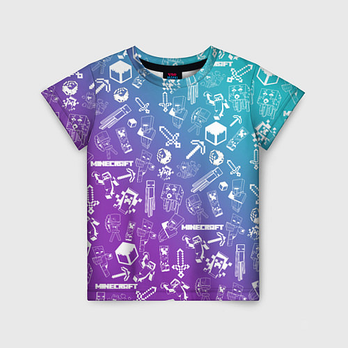 Детская футболка Minecraft pattern / 3D-принт – фото 1