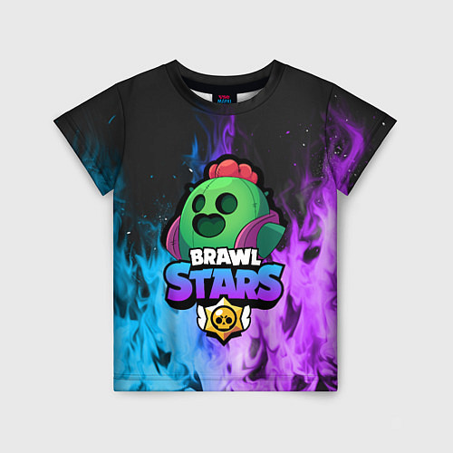Детская футболка Brawl Stars SPIKE / 3D-принт – фото 1