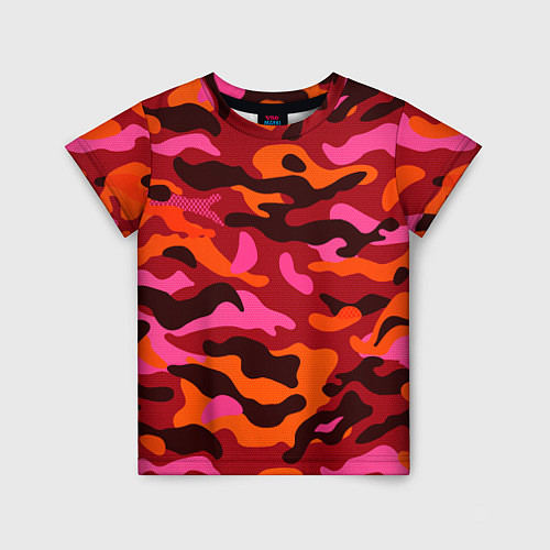 Детская футболка CAMOUFLAGE RED / 3D-принт – фото 1