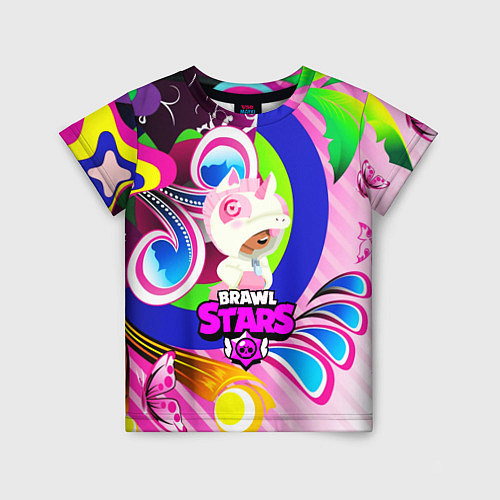 Детская футболка BRAWL STARS:LEON UNICORN / 3D-принт – фото 1