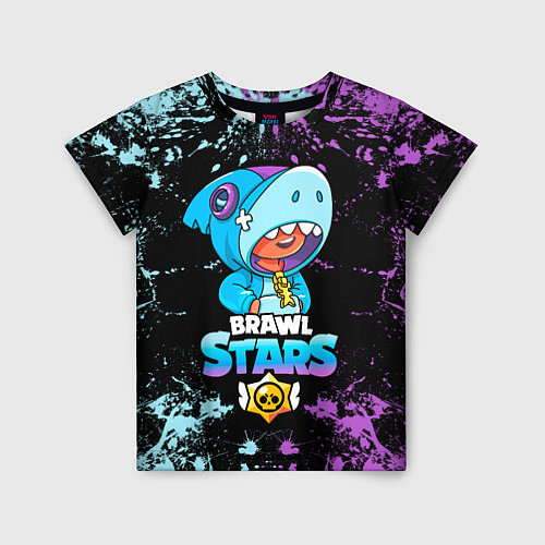 Детская футболка Brawl Stars Leon Shark / 3D-принт – фото 1