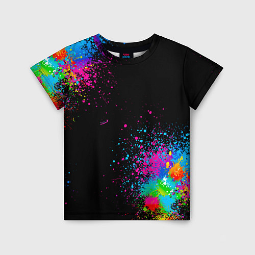 Детская футболка Брызги красок / 3D-принт – фото 1