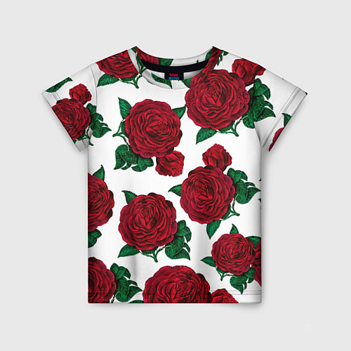 Детская футболка Винтажные розы / 3D-принт – фото 1