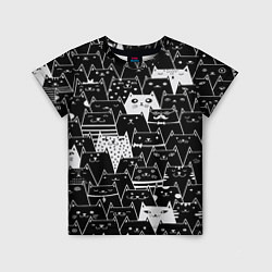 Футболка детская КОТЫ BLACK, цвет: 3D-принт