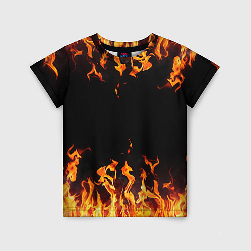 Детская футболка FIRE ОГОНЬ / 3D-принт – фото 1