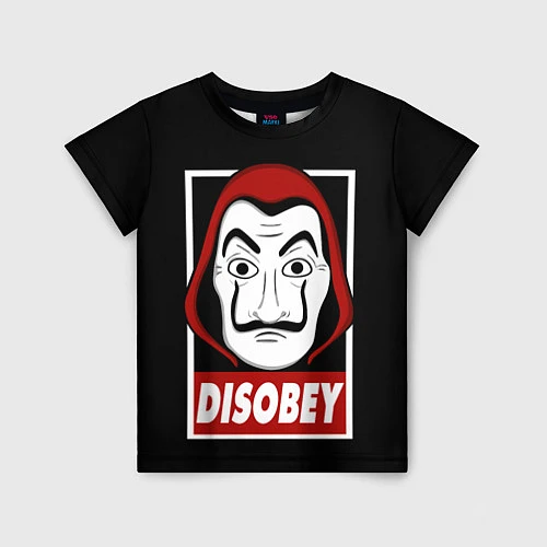 Детская футболка Disobey / 3D-принт – фото 1