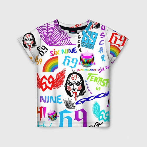 Детская футболка 6IX9INE / 3D-принт – фото 1