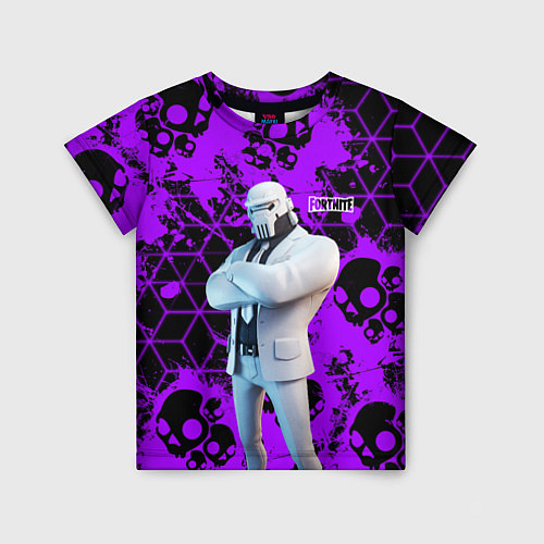 Детская футболка Fortnite Skull / 3D-принт – фото 1
