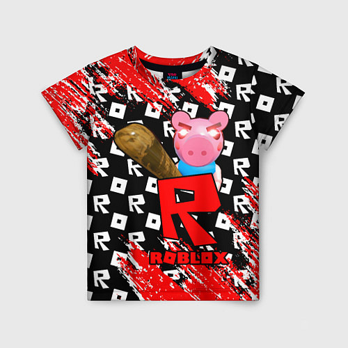 Детская футболка ROBLOX: PIGGI / 3D-принт – фото 1