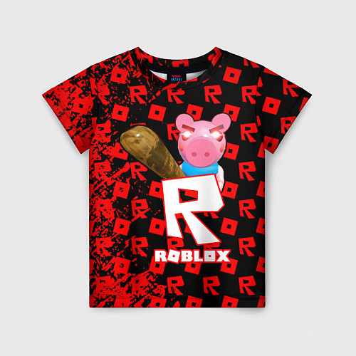 Детская футболка ROBLOX: PIGGI / 3D-принт – фото 1
