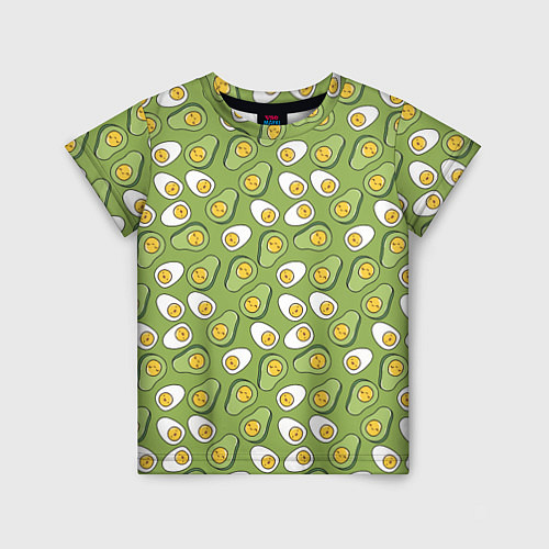 Детская футболка Avocado and Eggs / 3D-принт – фото 1