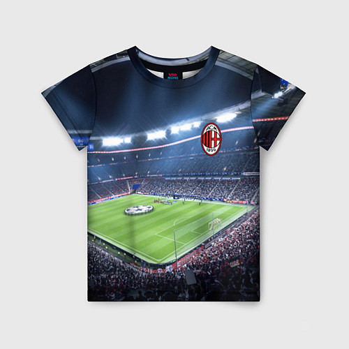 Детская футболка FC MILAN / 3D-принт – фото 1