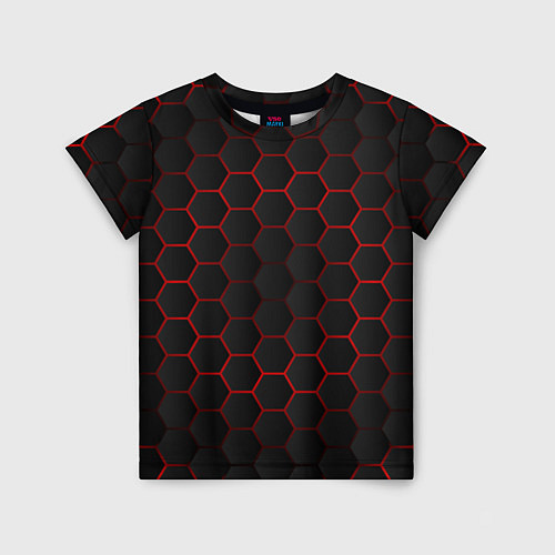 Детская футболка 3D black & red / 3D-принт – фото 1