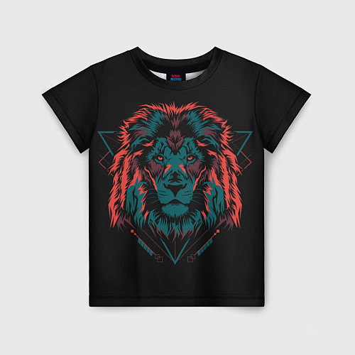 Детская футболка Лев на закате / 3D-принт – фото 1