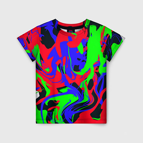 Детская футболка Абстрактные краски / 3D-принт – фото 1