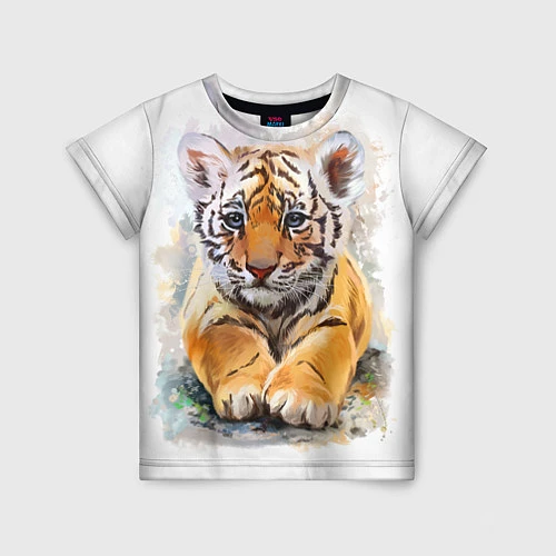 Детская футболка Tiger Art / 3D-принт – фото 1