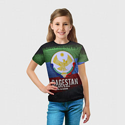 Футболка детская Дагестан - Кавказ Сила, цвет: 3D-принт — фото 2