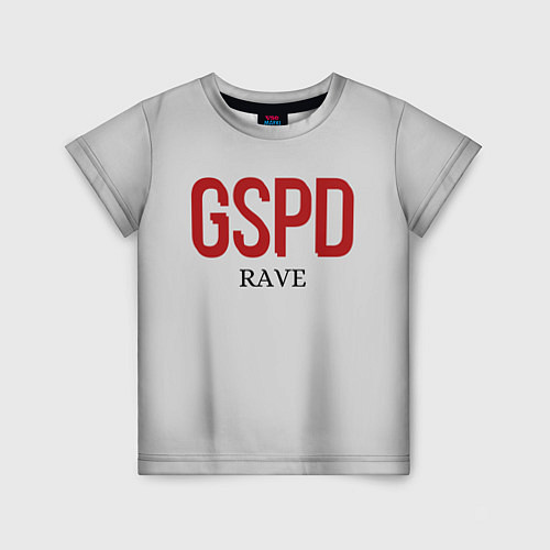 Детская футболка GSPD rave / 3D-принт – фото 1