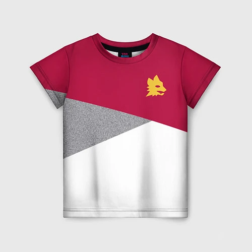 Детская футболка AS Roma Red Design 2122 / 3D-принт – фото 1