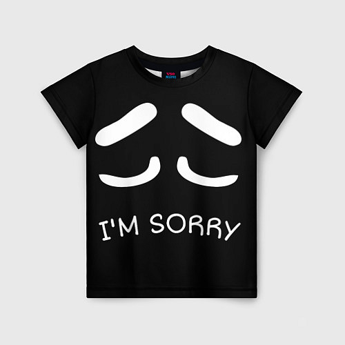 Детская футболка Sorry not sorry / 3D-принт – фото 1