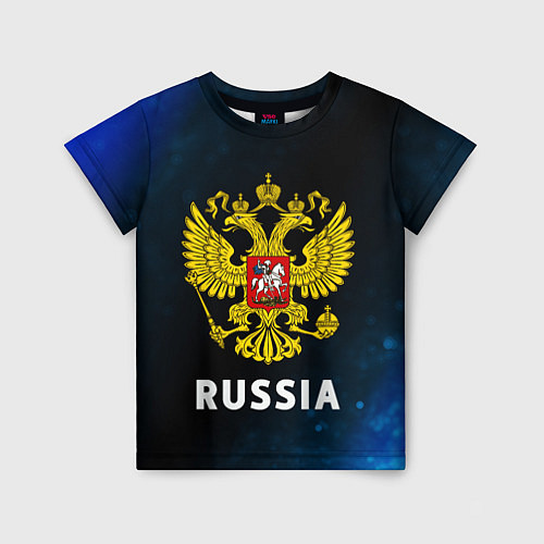 Детская футболка RUSSIA РОССИЯ / 3D-принт – фото 1