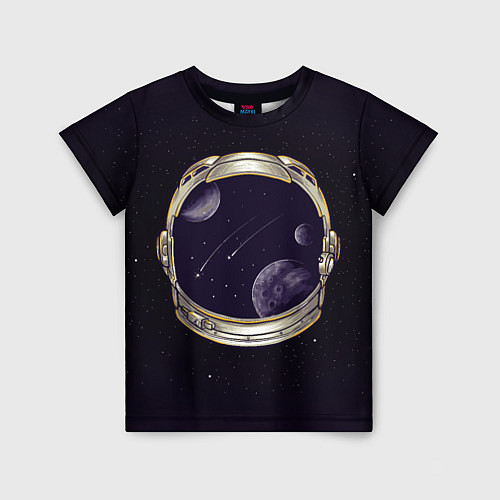 Детская футболка Шлем астронавта / 3D-принт – фото 1