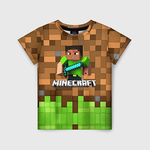 Детская футболка Minecraft logo heroes / 3D-принт – фото 1