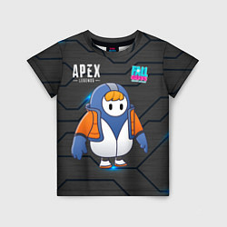 Детская футболка Fall guys apex legends