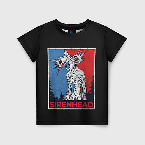 Детская футболка Сиреноголовый / 3D-принт – фото 1