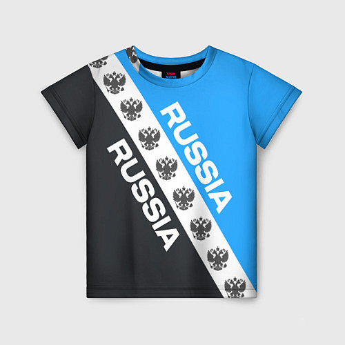 Детская футболка RUSSIA SPORT / 3D-принт – фото 1