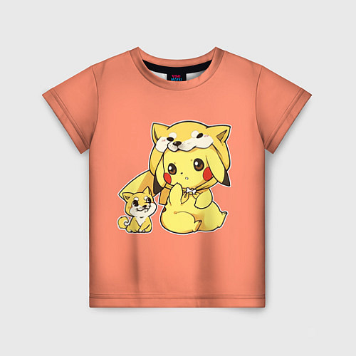 Детская футболка Pikachu Pika Pika / 3D-принт – фото 1