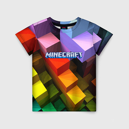 Детская футболка Minecraft - pattern / 3D-принт – фото 1