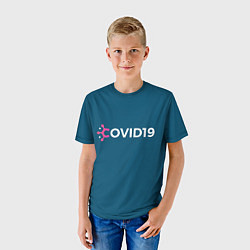 Футболка детская COVID 2019, цвет: 3D-принт — фото 2