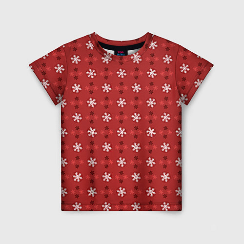 Детская футболка Снежинки / 3D-принт – фото 1