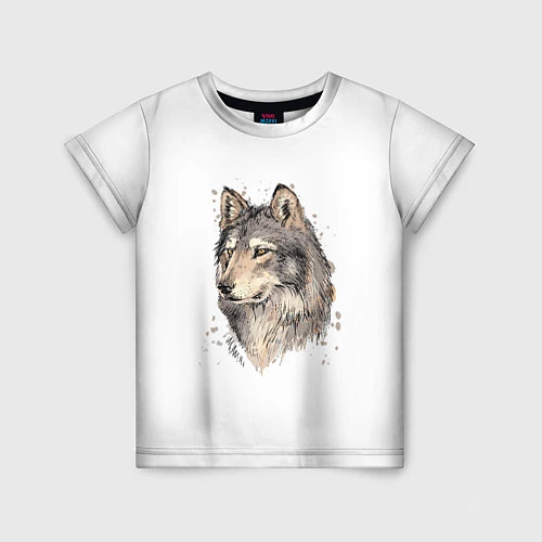 Детская футболка Волк / 3D-принт – фото 1