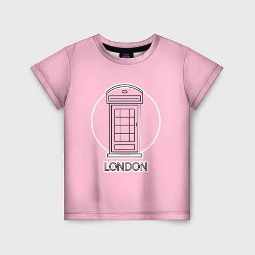Детская футболка Телефонная будка, London / 3D-принт – фото 1