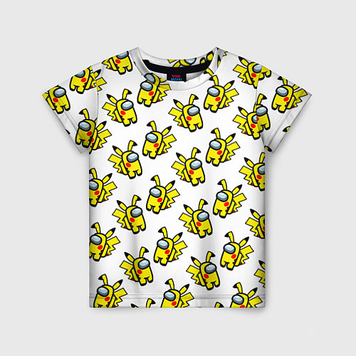 Детская футболка Among us Pikachu / 3D-принт – фото 1