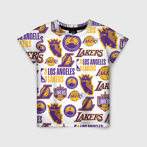 Детская футболка LAKERS LOGO / 3D-принт – фото 1