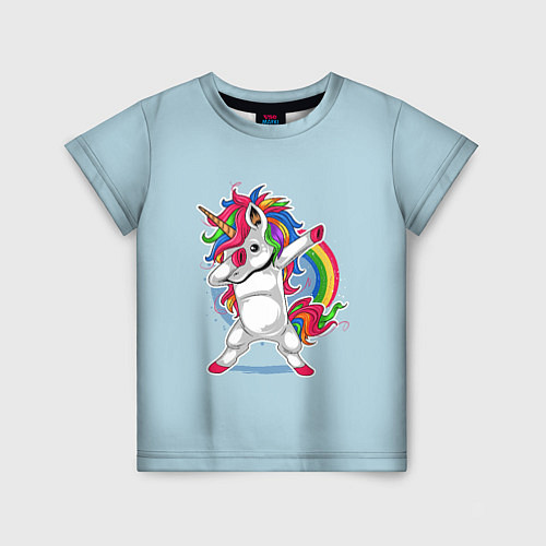 Детская футболка Единорог Dab / 3D-принт – фото 1