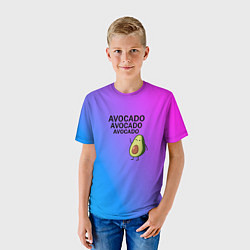 Футболка детская Авокадо, цвет: 3D-принт — фото 2