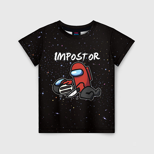 Детская футболка AMONG US - IMPOSTOR / 3D-принт – фото 1